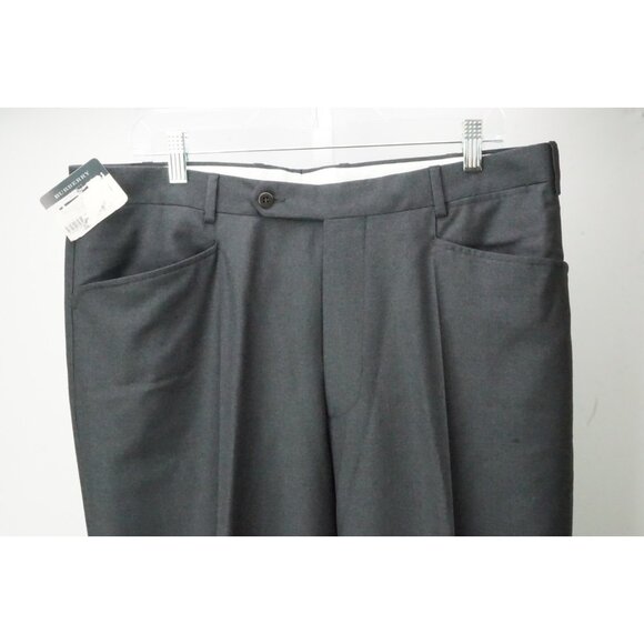 Burberry London Gray 100% Wool Mens Pants Trousers Sz 46 EU NEW